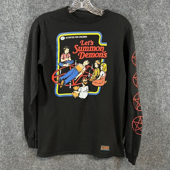 Steven Rhodes Let's Summon Demons Black LS T-Shirt Size S - Horror Goth Skater - Picture 4 of 13